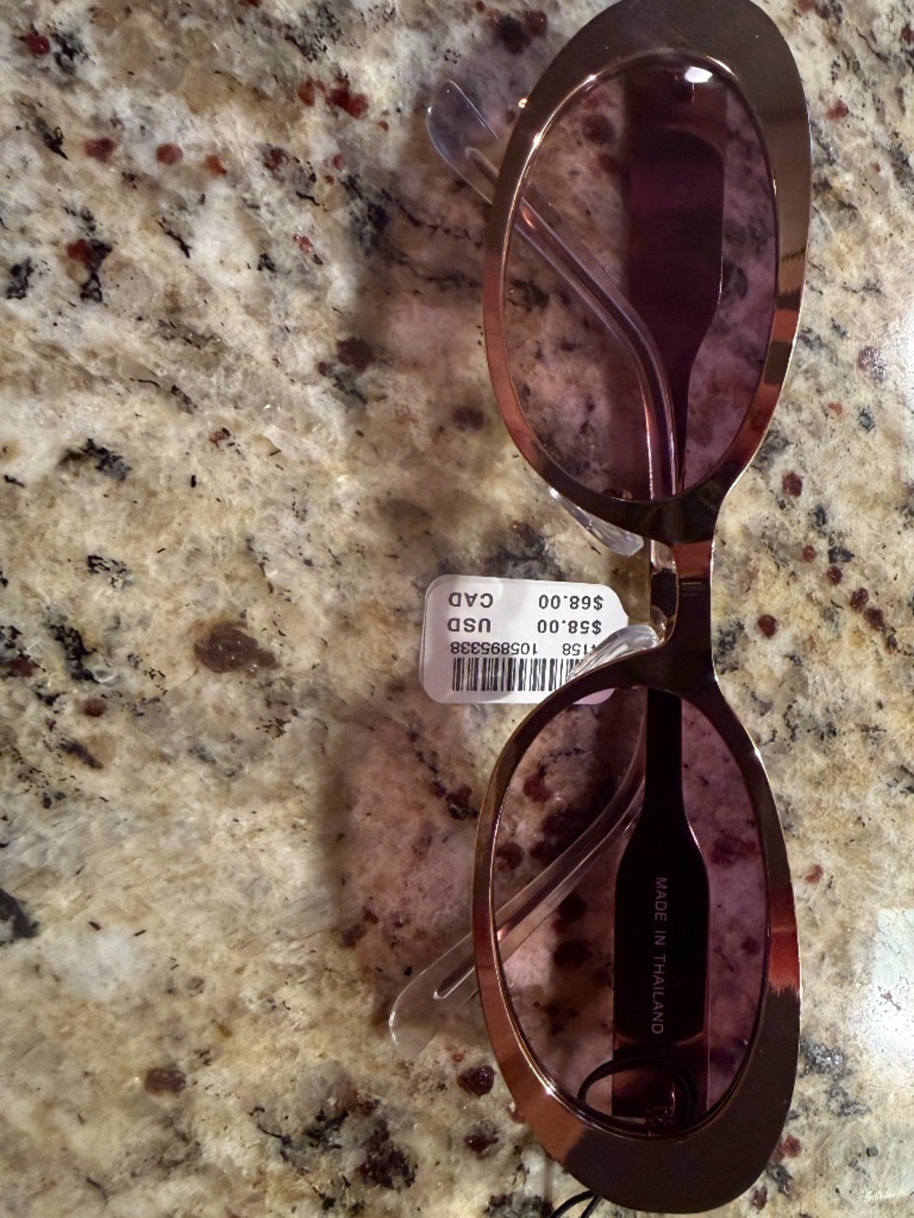 Anthropologie Elite Eyewear Metal Oval Sunglasses